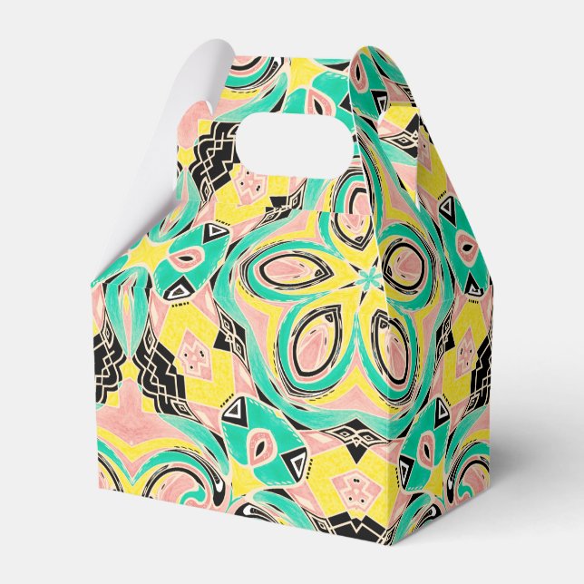 Caja Para Regalos Ornamento retro (Front Side)