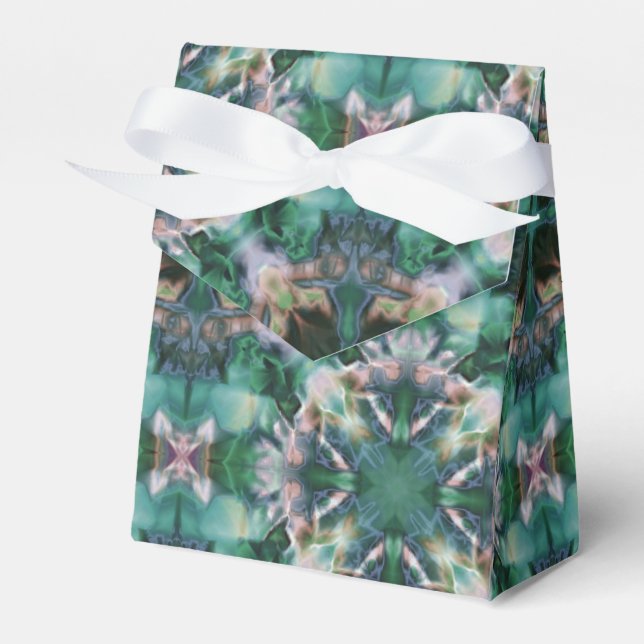 Caja Para Regalos Ornamento turquesa verde (Front Side)