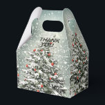 Caja Para Regalos Ornamentos de color verde del árbol de Navidad Nie<br><div class="desc">Ornamentos de color verde del árbol de Navidad Cajas de Favor de la Nieve Blanca. Diseño único,  bonito y elegante. Fácil de personalizar. El estilo de letra,  el tamaño y los colores se pueden cambiar. Elementos coincidentes disponibles.</div>