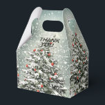 Caja Para Regalos Ornamentos de color verde del árbol de Navidad Nie<br><div class="desc">Ornamentos de color verde del árbol de Navidad Cajas de Favor de la Nieve Blanca. Diseño único,  bonito y elegante. Fácil de personalizar. El estilo de letra,  el tamaño y los colores se pueden cambiar. Elementos coincidentes disponibles.</div>