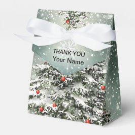 Caja Para Regalos Ornamentos de color verde del árbol de Navidad Nie