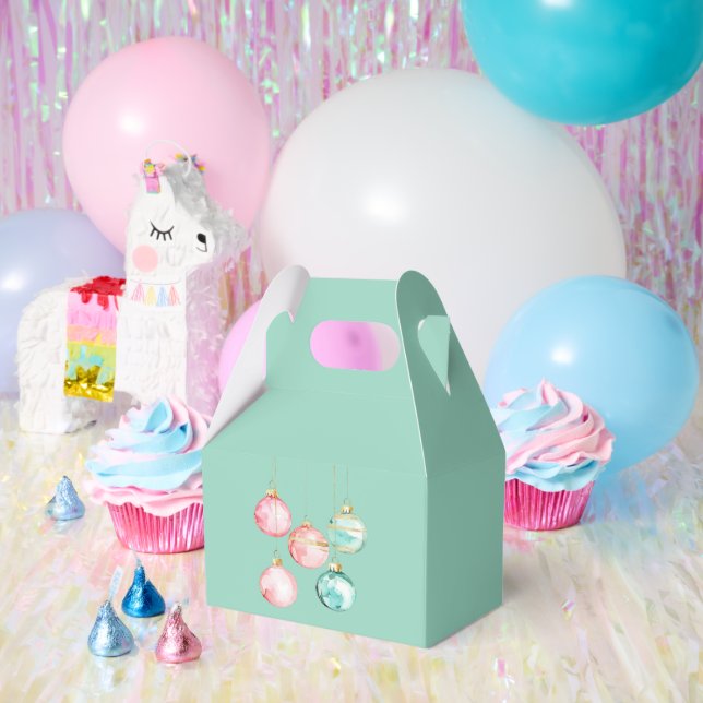 Caja Para Regalos Ornamentos de Navidad de moda blanca de la Casa de (Fiesta)