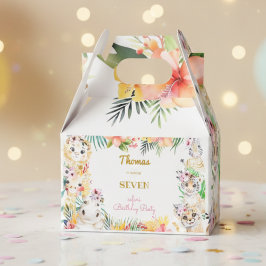 Caja Para Regalos Oro acuático cumpleaños de niños salvajes de safar