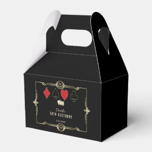 Caja Para Regalos Oro Art Deco Vegas Casino Royale 50 cumpleaños  
