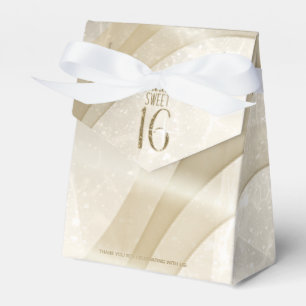 Caja Para Regalos Oro chispeante ID652 del dulce dieciséis de los