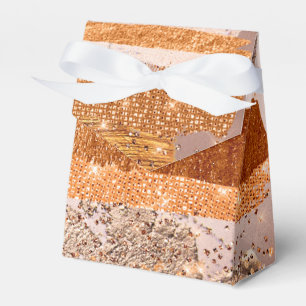 Caja Para Regalos Oro de cobre estalla textura de glamour