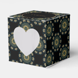 Caja Para Regalos Oro de moda y corazón de estilo asiático verde