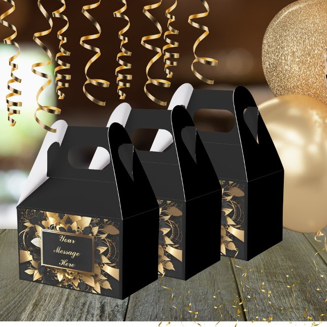 Caja Para Regalos Oro elegante personalizado (Subido por el creador)