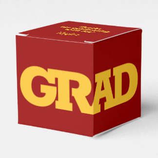 Caja Para Regalos Oro en el Cardenal Red Bold Graduation Party