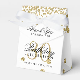 Caja Para Regalos Oro Gracias 30 cumpleaños Confetti White