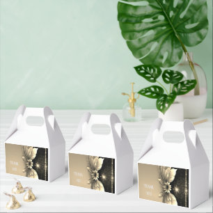 Caja Para Regalos Oro Metálico