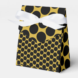 Caja Para Regalos Oro metálico con tienda estilo Punto Negro 3x1.5x3