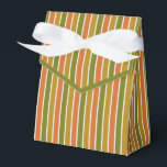 Caja Para Regalos Oro, Naranja, verde oliva a rayas<br><div class="desc">Caja de oro,  naranja,  de rayas verdes de oliva con corbata de cinta. Perfecto para todos los temas de decoración de regalo; sencillo/minimalista a máximo según los adornos adicionales.</div>