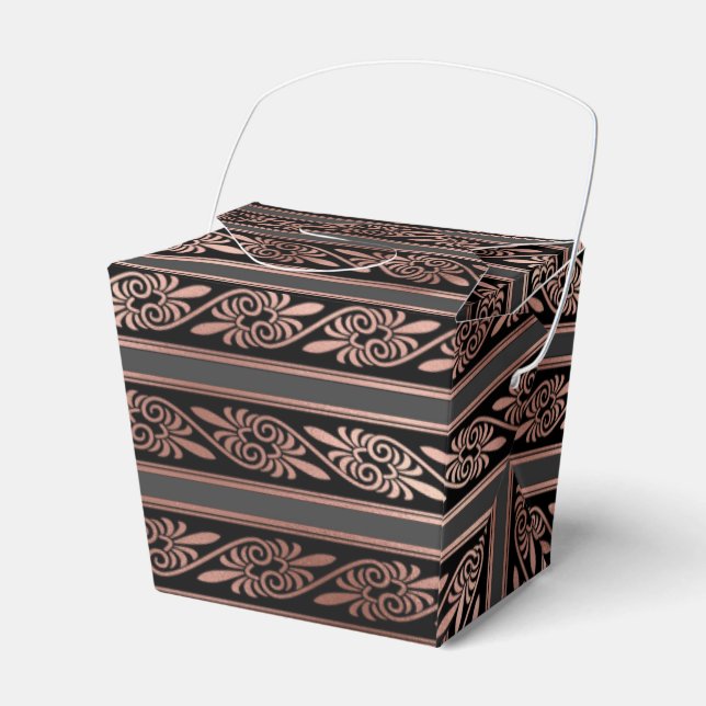 Caja Para Regalos Oro negro y Rosa (Front Side)