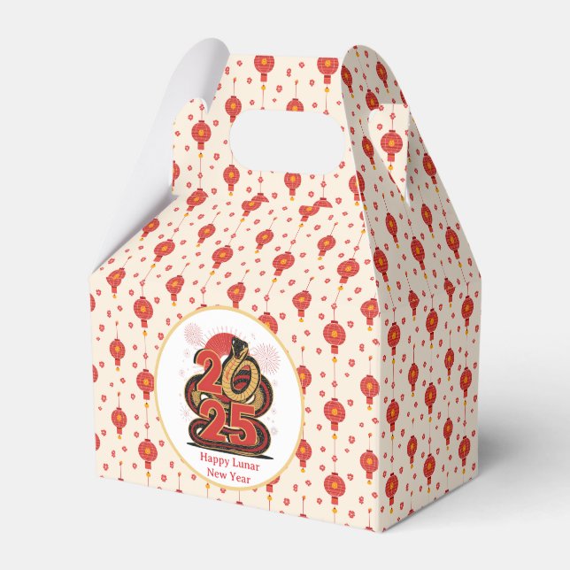 Caja Para Regalos Oro rojo chino Feliz Año Nuevo lunar de la serpien (Front Side)