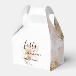 Caja Para Regalos Oro Rosa Cuarenta Y Fabuloso Nombre 40 cumpleaños