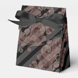 Caja Para Regalos Oro Rosa y Negro