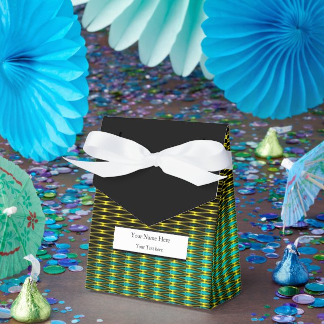 Caja Para Regalos Oro y verde (Fiesta)