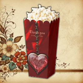 Caja Para Regalos Oscuridad real, corazón gótico y cráneo.