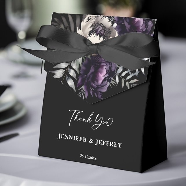 Caja Para Regalos Oscuro moody boho elegante boda gracias (Dark moody boho elegant wedding thank you favor box wedding favors personalized favor box gothic)