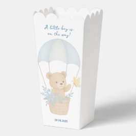 Caja Para Regalos Oso de peluche con Baby Shower paracaidista