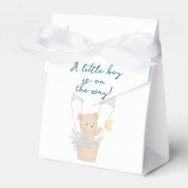Caja Para Regalos Oso de peluche con Baby Shower paracaidista