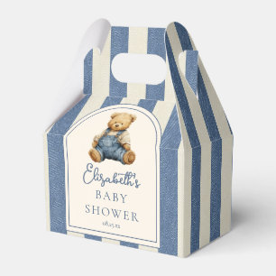 Caja Para Regalos Oso de peluche de mezclilla para baby shower