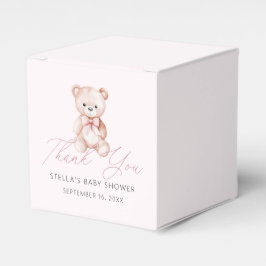 Caja Para Regalos Oso de peluche niña Gracias Baby Shower Rosa