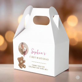 Caja Para Regalos Oso de peluche personalizado Favorito de foto del 
