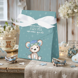 Caja Para Regalos Oso de peluche piloto de avión de acuarela caprich