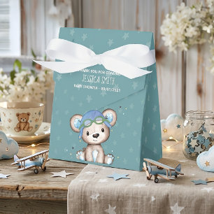 Caja Para Regalos Oso de peluche piloto de avión de acuarela caprich