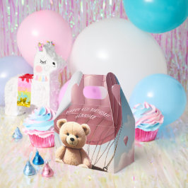 Caja Para Regalos Oso de peluche y globos de aire caliente