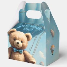 Caja Para Regalos Oso de peluche y globos de aire caliente