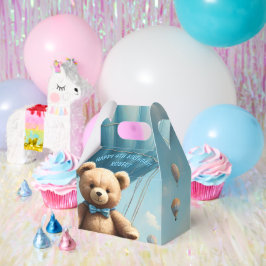 Caja Para Regalos Oso de peluche y globos de aire caliente