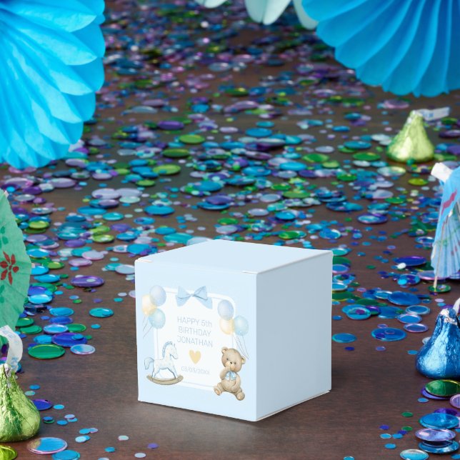 Caja Para Regalos Oso De Teddy Y Caballo Rocío (Fiesta)