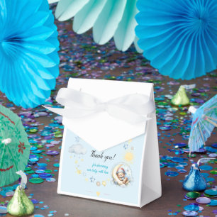 Caja Para Regalos Oso dulce azul de peluche en la ducha de bebé de l