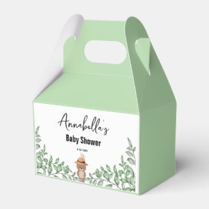 Caja Para Regalos Oso lindo en el Baby Shower maderero