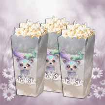 Oso mágico en purpurina pastel.