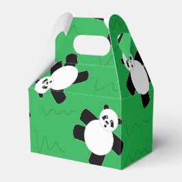 Caja Para Regalos Oso panda tendido sobre la hierba