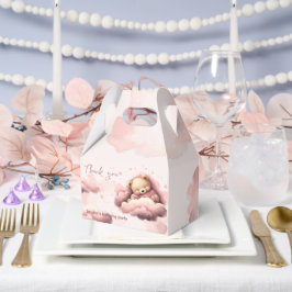 Caja Para Regalos Oso rosa en las nubes, bolsa de favores para el cu