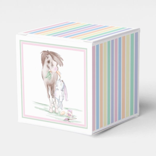 Caja Para Regalos Ostergeschenk-Verpackung Pferd und Osterhase (Costado Anverso)