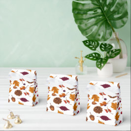 Caja Para Regalos Otoño de ardilla y calabaza