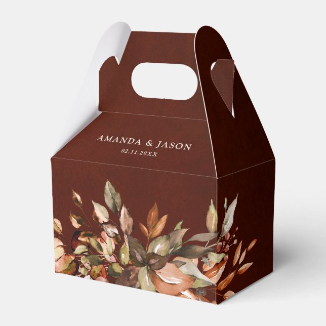 Caja Para Regalos Otoño deja al país ruso Boho Boda (Front Side)