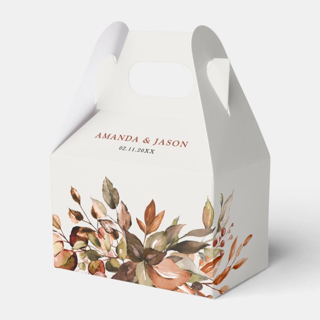 Caja Para Regalos Otoño deja al país ruso Boho Boda (Front Side)