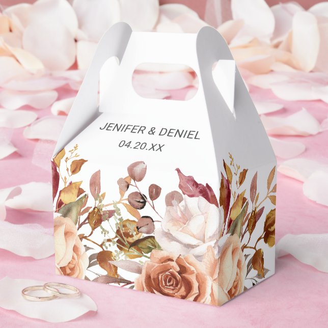 Caja Para Regalos Otoño deja al país ruso Boho Boda (Boda)