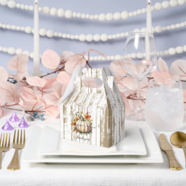 Caja Para Regalos Otoño rústico deja a la pequeña calabaza Baby Show