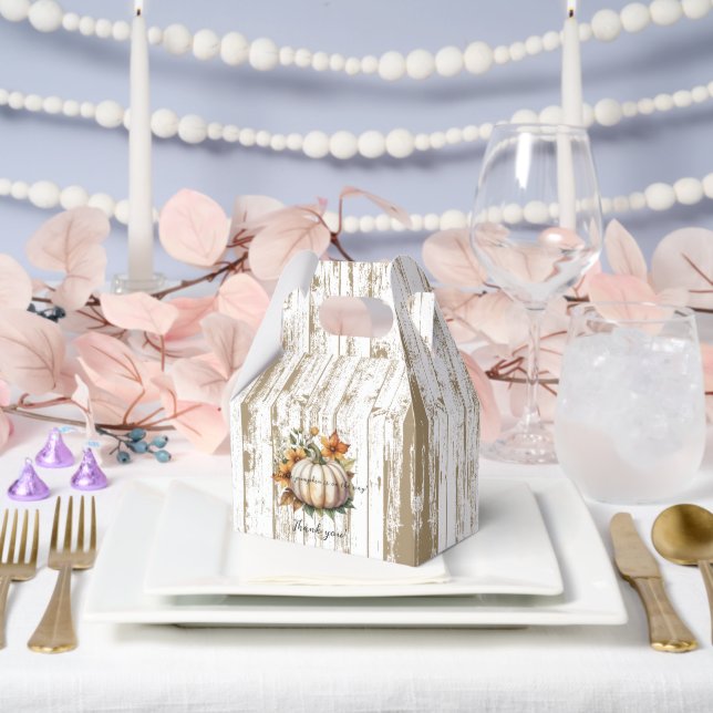 Caja Para Regalos Otoño rústico deja a la pequeña calabaza Baby Show (Boda)