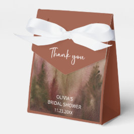 Caja Para Regalos Otoño Watercolor Forest Terracota Bridal Shower