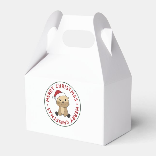 Caja Para Regalos Otter Christmas Snow Winter Animals Otter (Front Side)