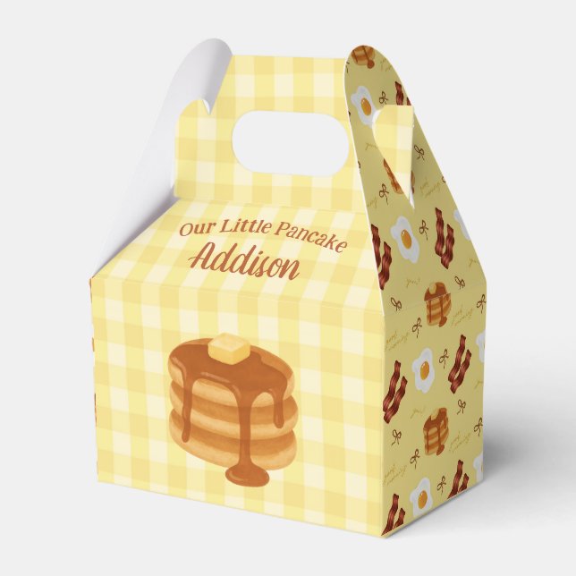 Caja Para Regalos Our Little Pancake Baby Shower Brunch Theme (Front Side)